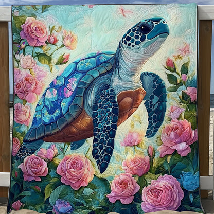 Floral Garden Turtle WY0111009CL Quilt