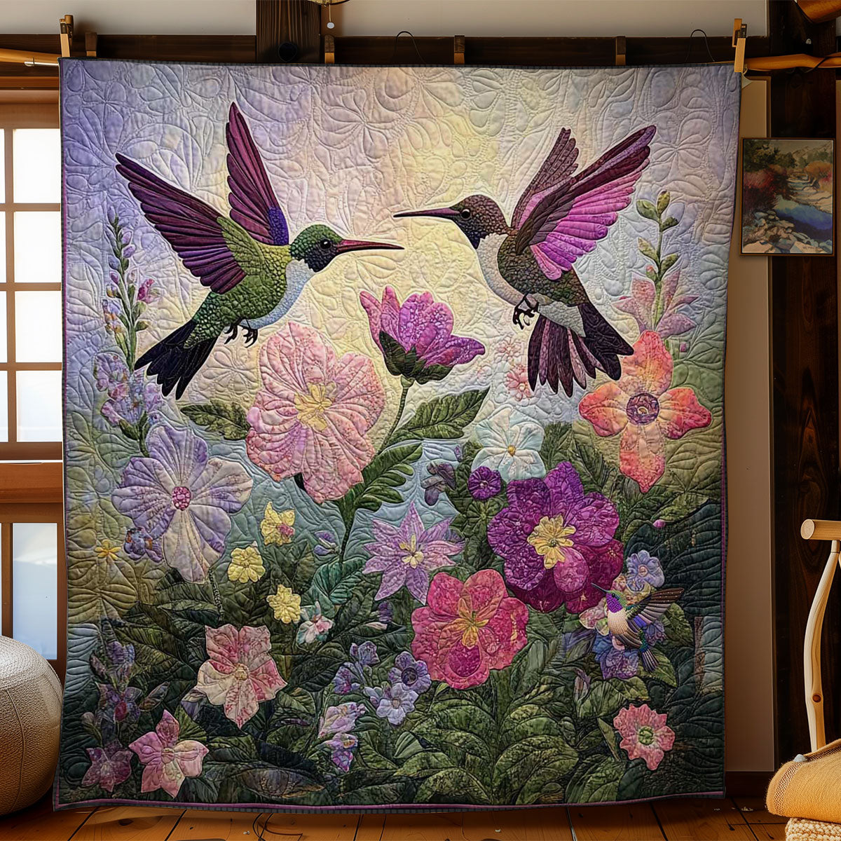 Mystic Hummingbird Garden WN0111007CL Quilt