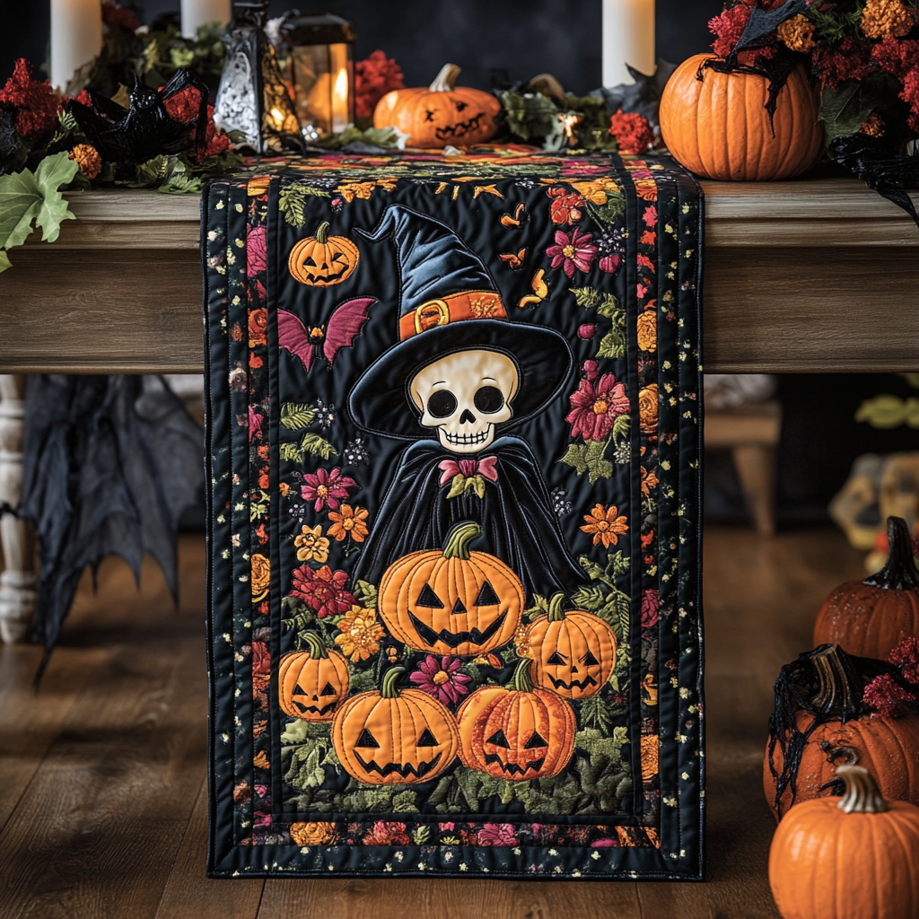 Skull Witch XR2309030CL Quilted Table Runner