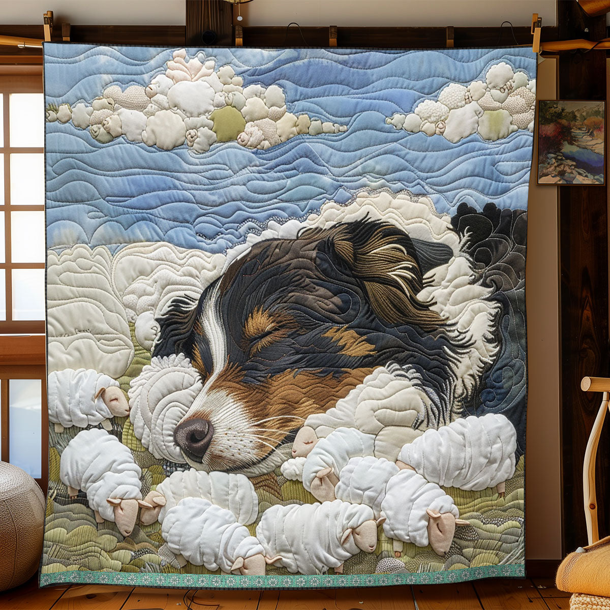 Sleeping Sheep Guardian WP0609038CL Quilt