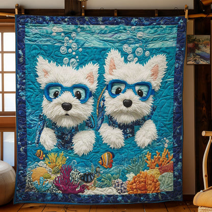 Scuba Westie Fun WN0811057CL Quilt