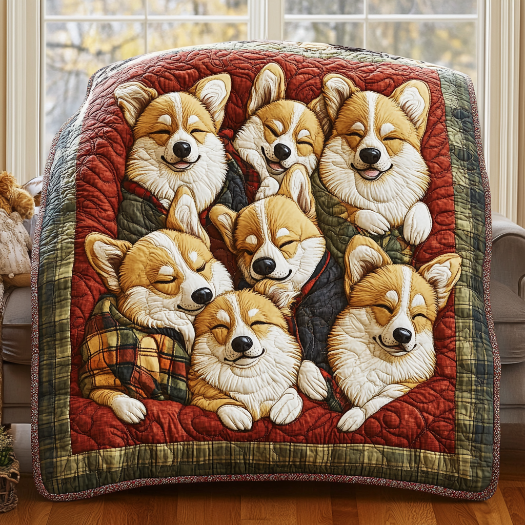 Sleeping Corgis WG1601060CL Quilt