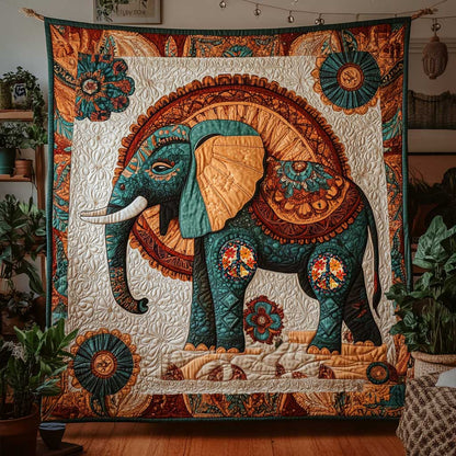 Majestic Mandala Elephant WN0711008CL Quilt