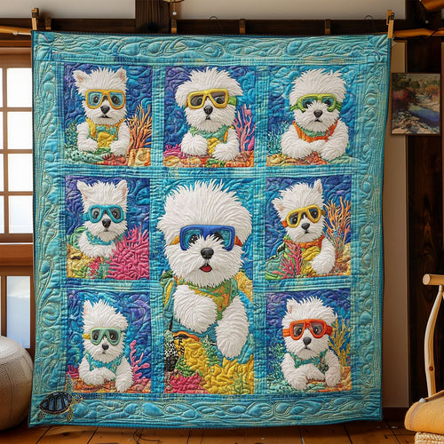Westie Under The Sea WN0811054CL Quilt