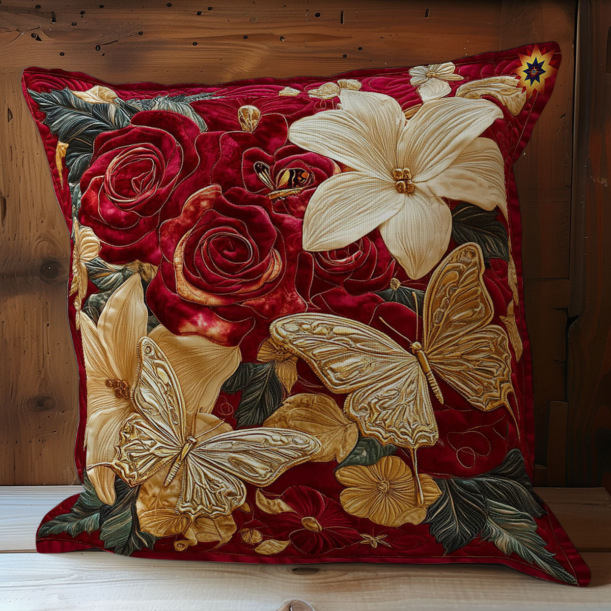 Gold Butter And Flower WY2911075CL Quilt Pillow Case