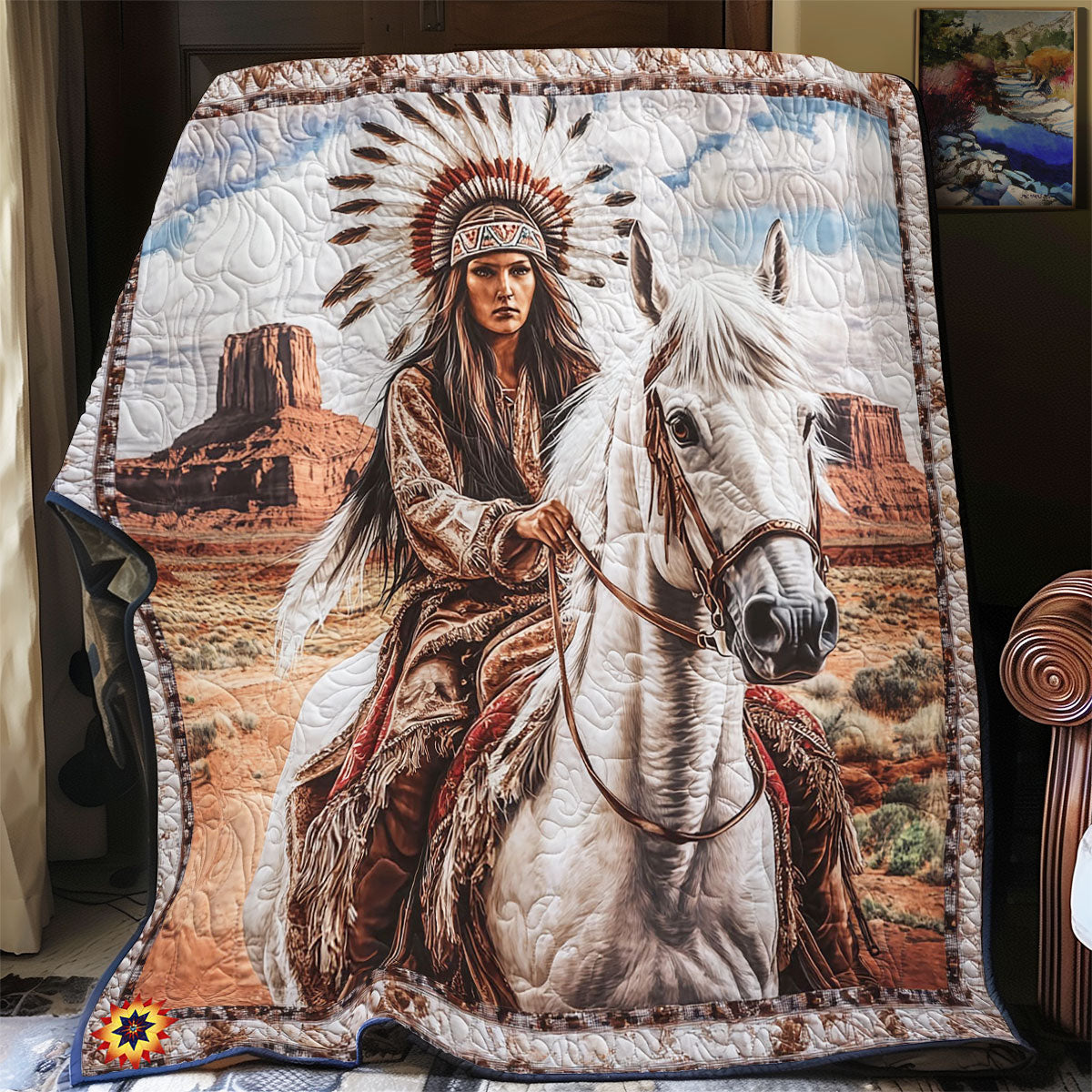 Native American Riding Horse WY2811003CL Quilt