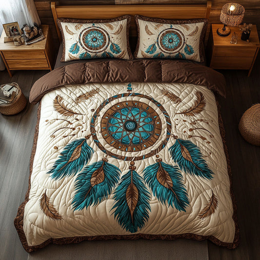 Peacock Feather Dreamcatcher WY2201036CL Duvet Cover Set