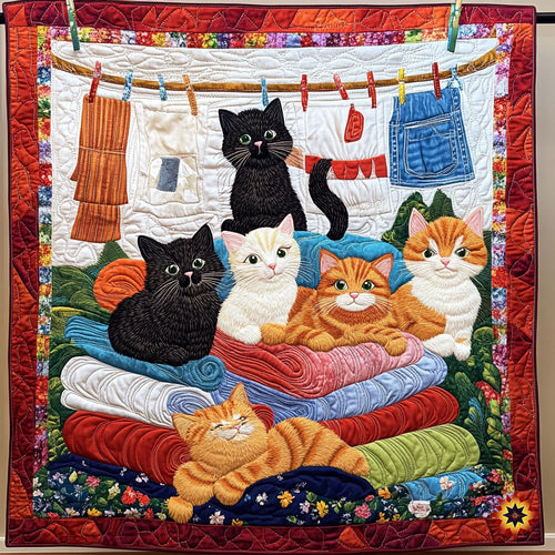 Cat In Drying Yard WY1812007CL Quilt