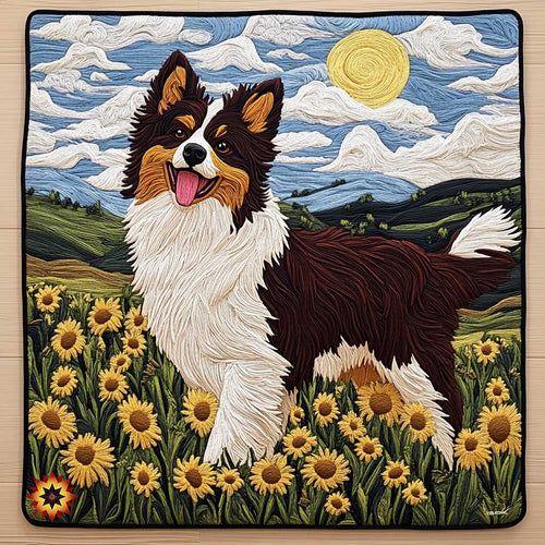 Sunshine Border Collie WP1211030CL Quilt