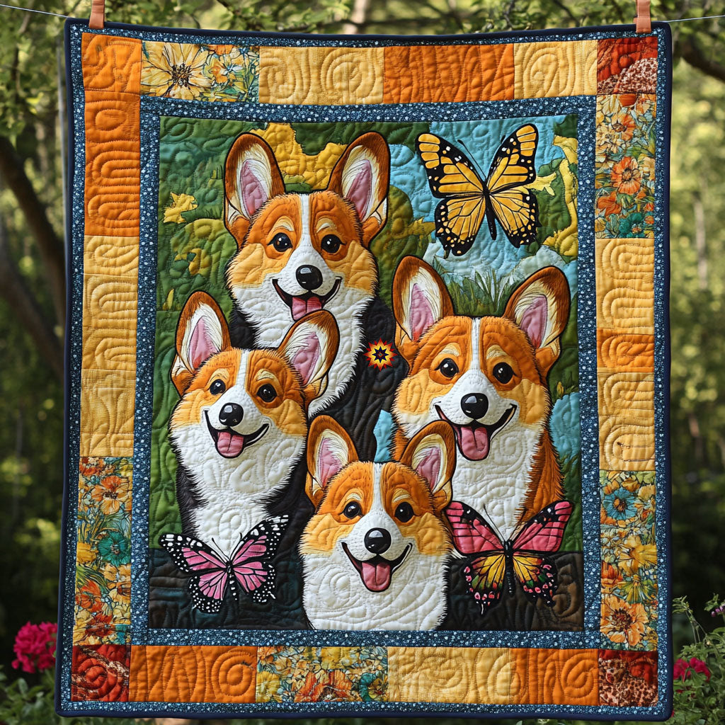 Corgi Happy WT2110012CL Quilt