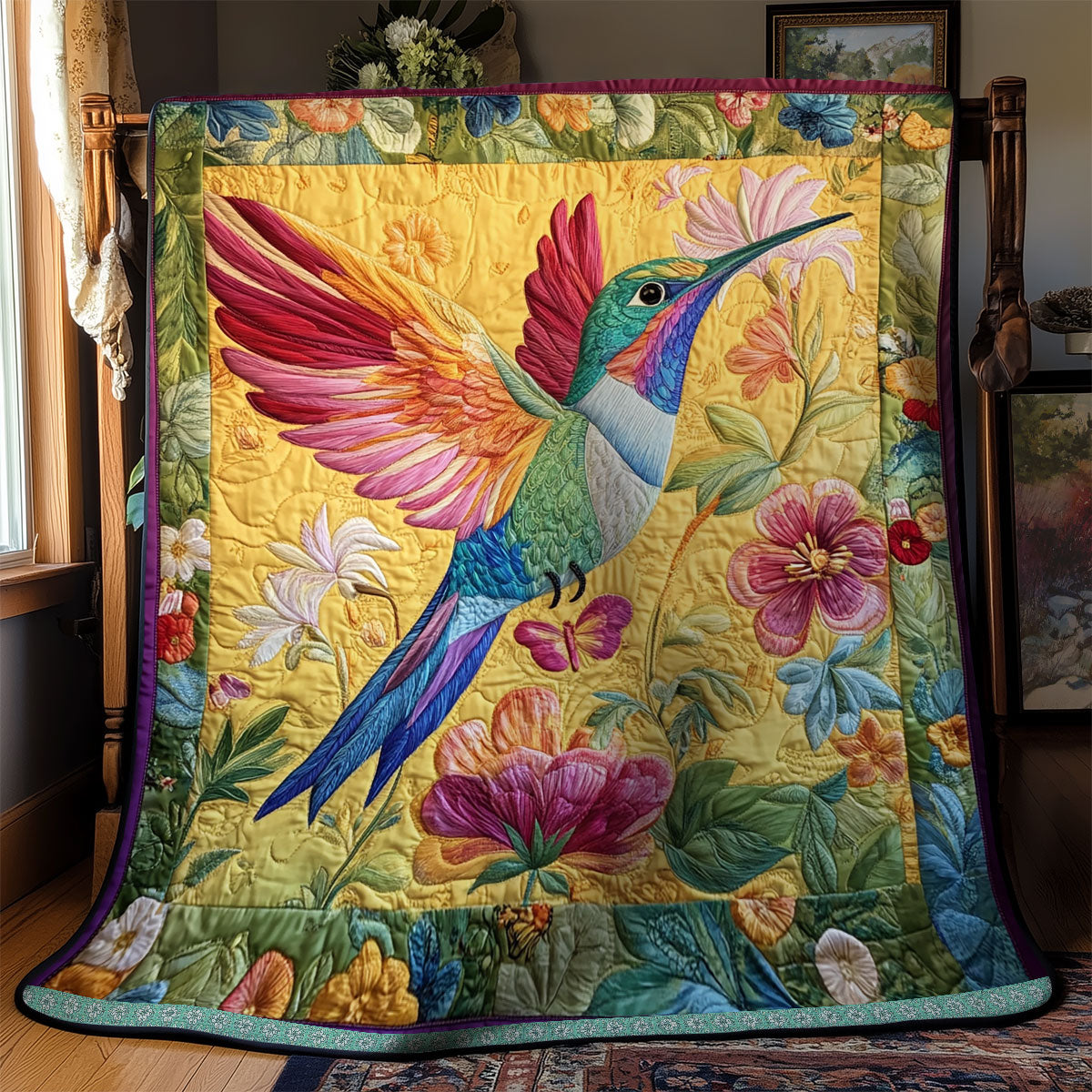Hummingbird Rainbow Dream WN2509001CL Quilt