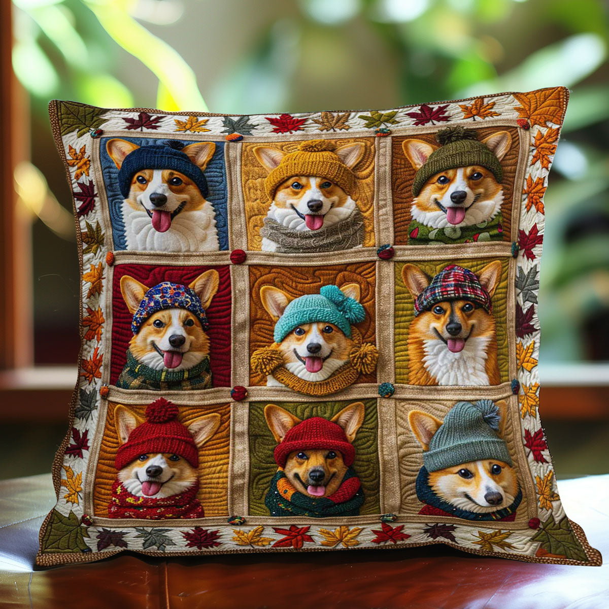 Cute Corgi WJ1109037CL Quilt Pillow Case