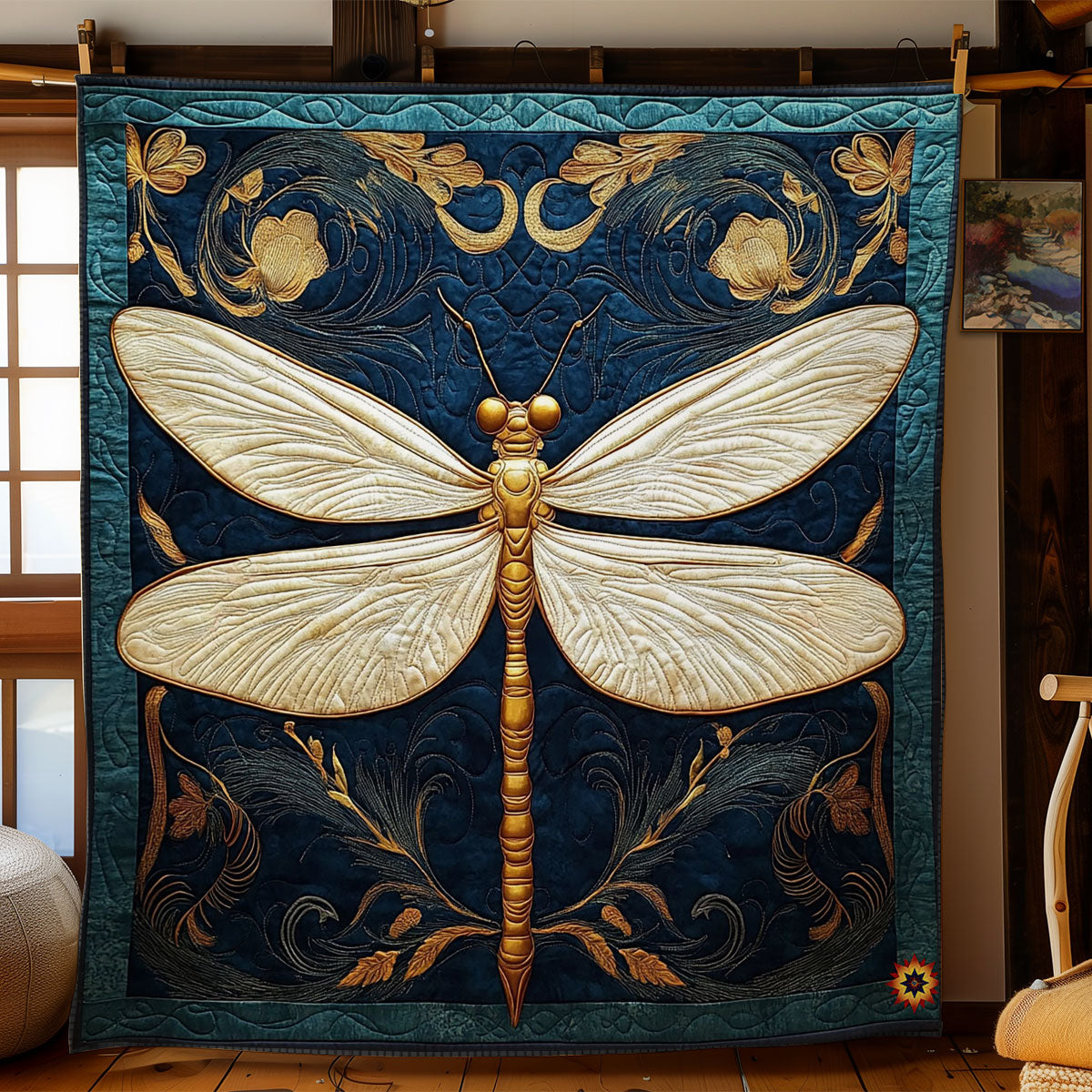 Abstract Royal Dragonfly WY0312018CL Quilt