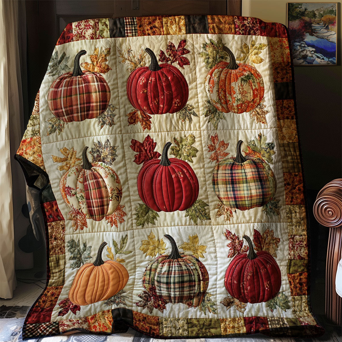 Thanksgiving Pumpkin WJ0601023CL Quilt