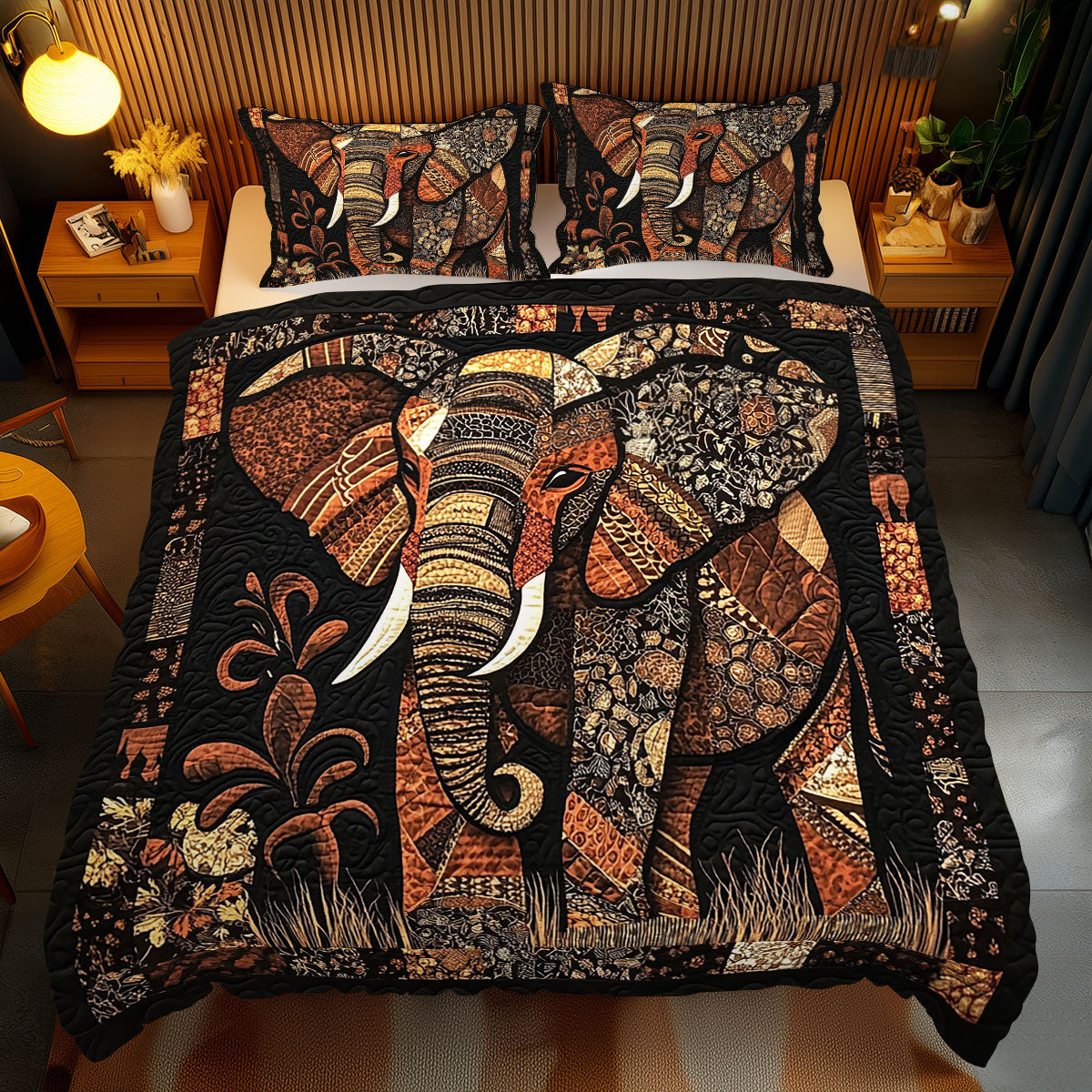 African Elephant WJ0611026CL Duvet Cover Set