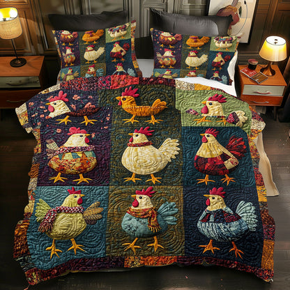 Patchwork Chicken WJ1912048CL Duvet Cover Set