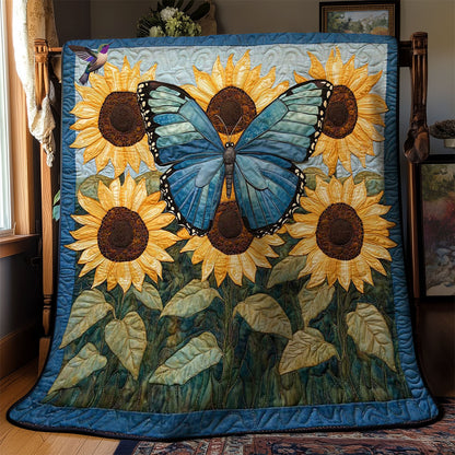 Blue Wing Butterfly WN1511007CL Quilt