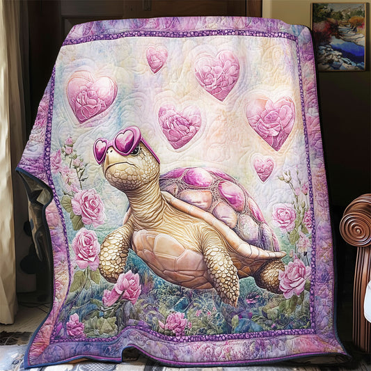 Pink Heart Turtle WY2001096CL Quilt