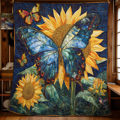 Butterfly Sunflower WY1911080CL Quilt