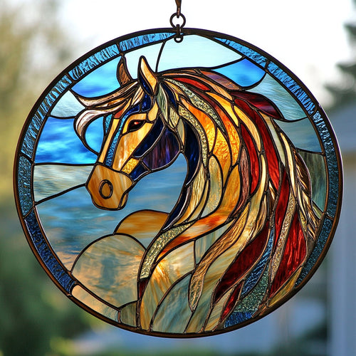 Horse WJ1510036CL Stained Glass Suncatcher