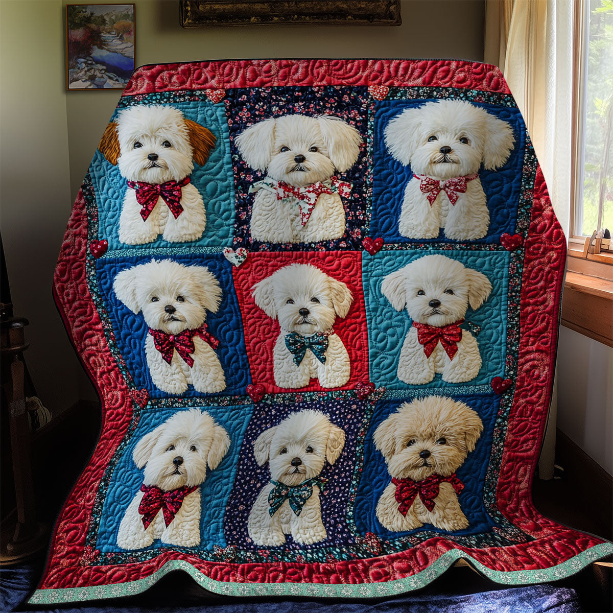 Bichon Frise Cute WX0512001CL Quilt