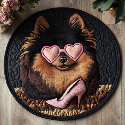 Glam Pup Love CP1205021CL Quilted Round Mat