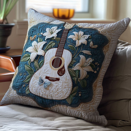 Guitar In Lilies Forest WY0101016CL Quilt Pillow Case