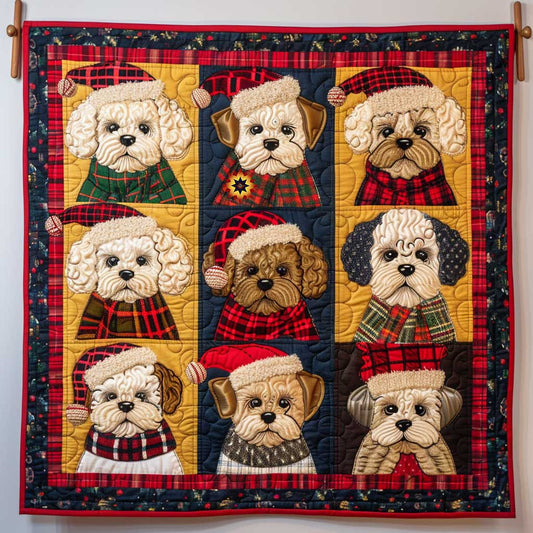 Little Miniature Schnauzer Christmas WP1710035CL Quilt