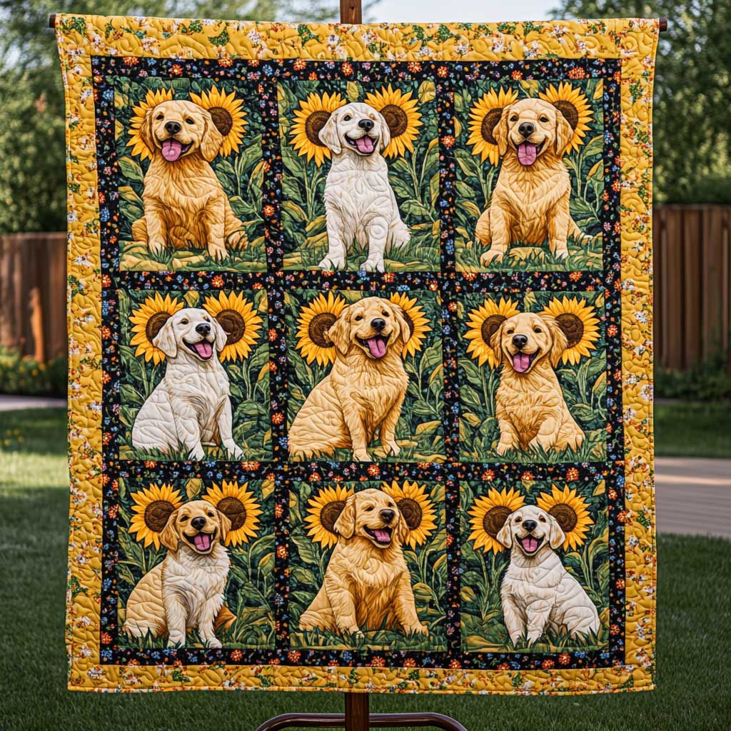 Golden Retriever Sunny Day WN2709141CL Quilt