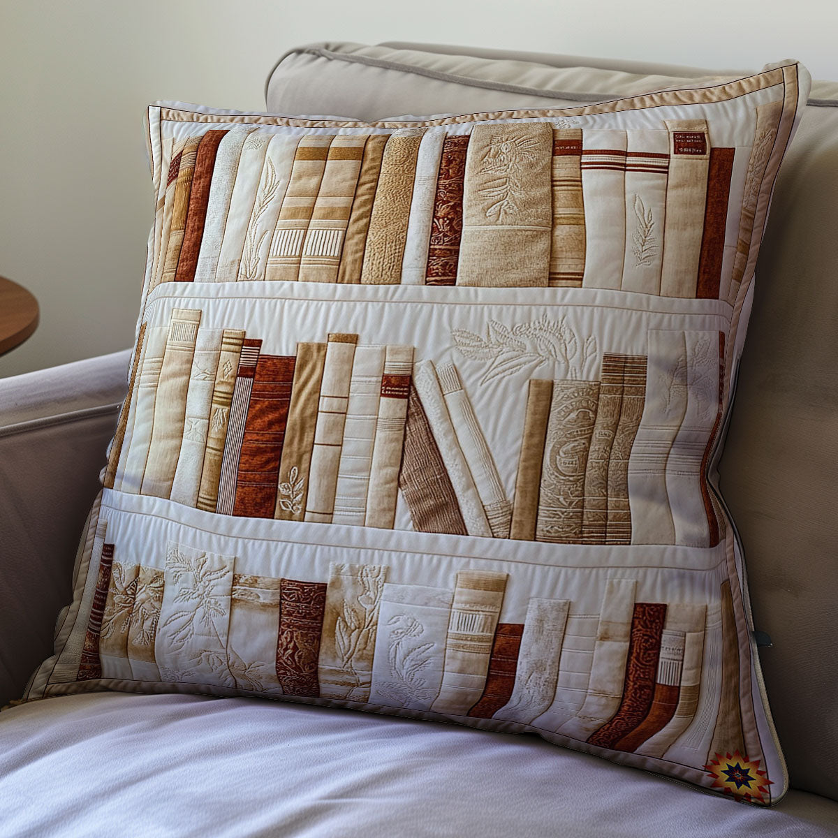 White Bookshelf WY0612082CL Quilt Pillow Case