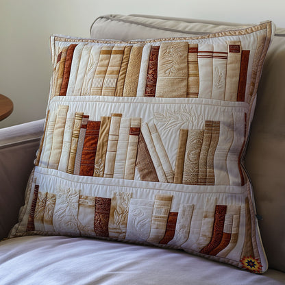 White Bookshelf WY0612082CL Quilt Pillow Case