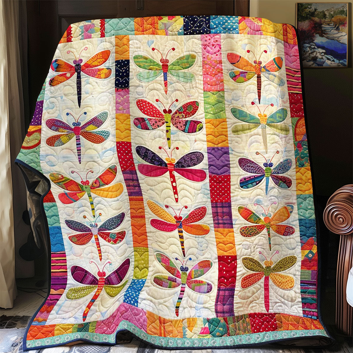 Patchwork Dragonflies WJ1209021CL Quilt