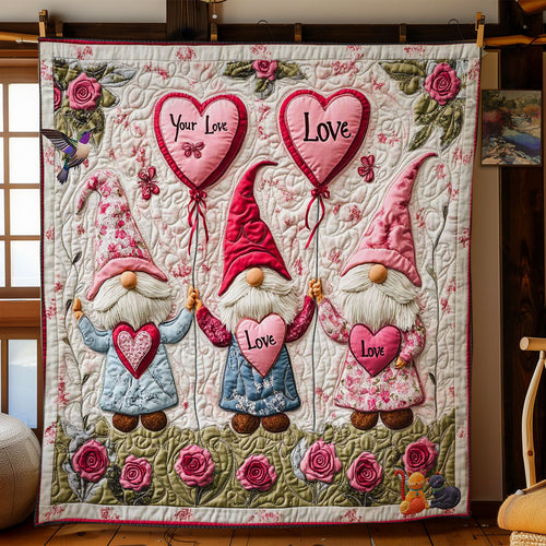 Love Blossoms Gnome WN0412046CL Quilt