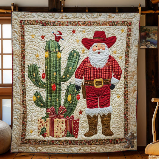 Santa And Cactus Cheer WN2211045CL Quilt