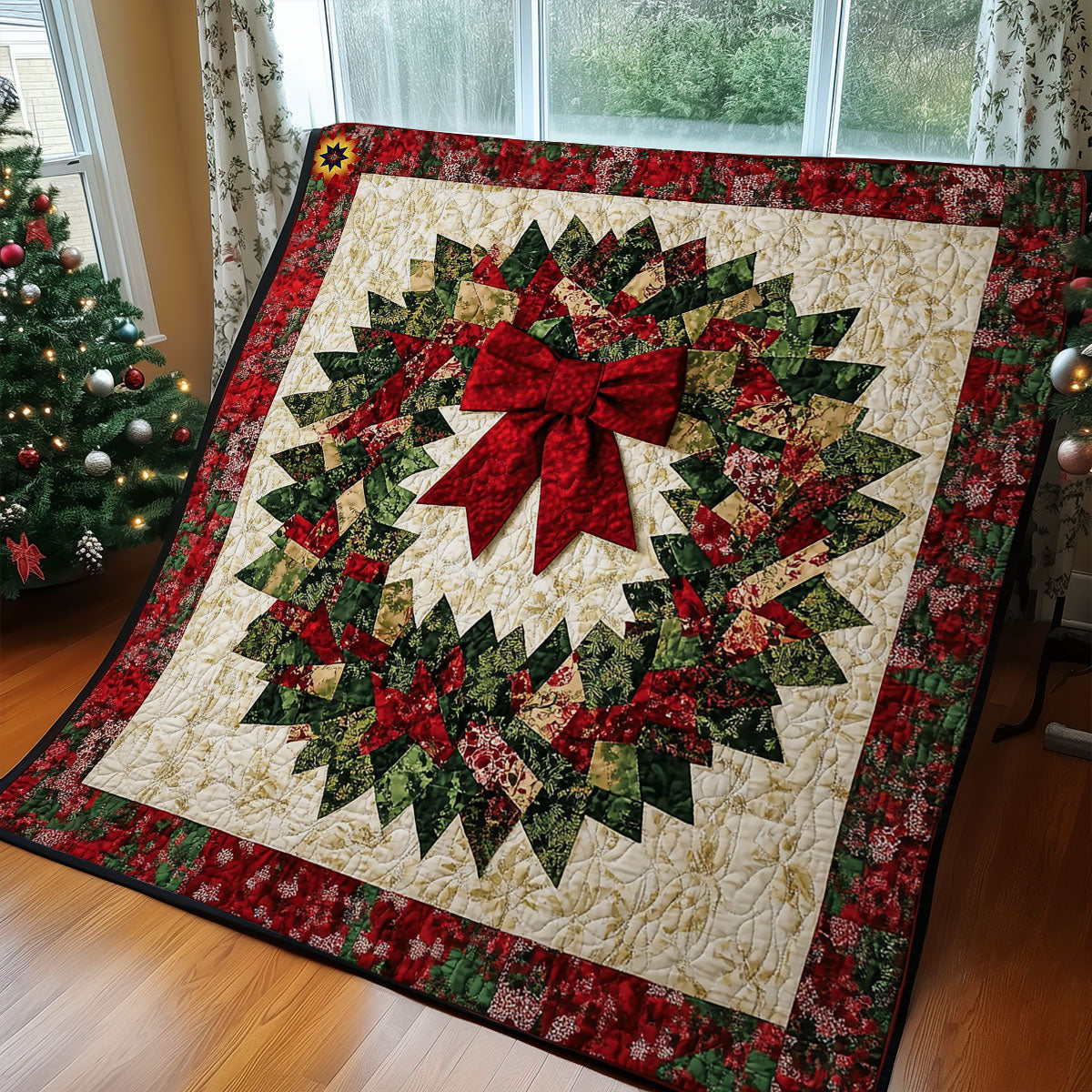 Trigger Pattern Christmas Wreath WY211013CL Quilt