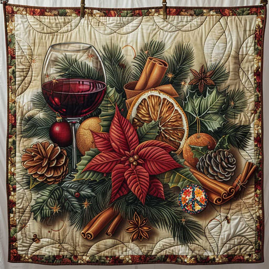 Christmas Symbol Wine WP3010020CL Quilt