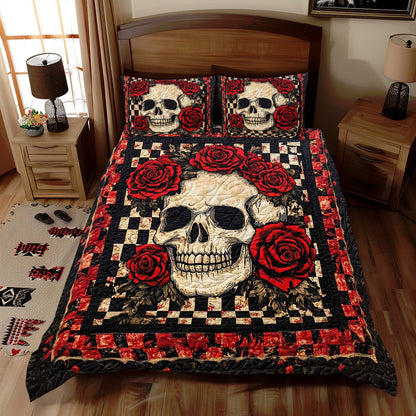 Red Roses Skull WJ2609023CL Duvet Cover Set