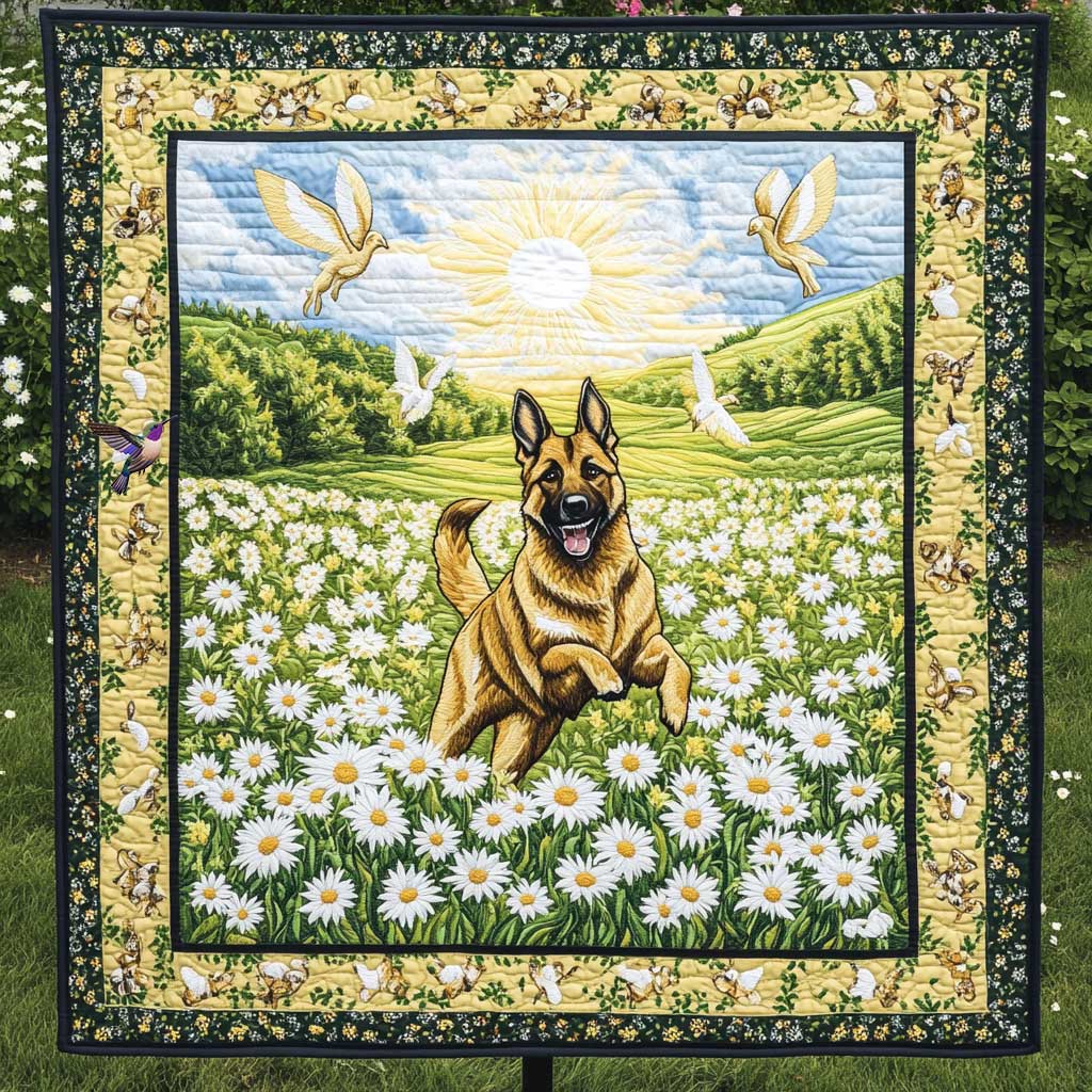 German Shepherd Sunshine Run WN0410033CL Quilt