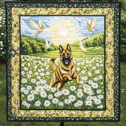German Shepherd Sunshine Run WN0410033CL Quilt