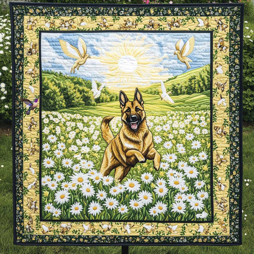 German Shepherd Sunshine Run WN0410033CL Quilt