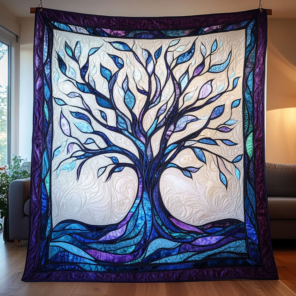 Navy Tree WY0202042CL Quilt