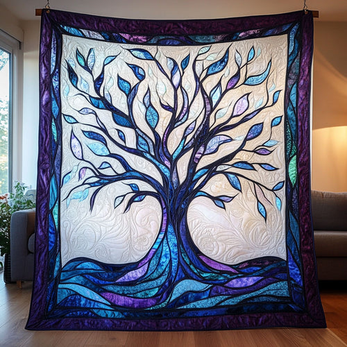 Navy Tree WY0202042CL Quilt