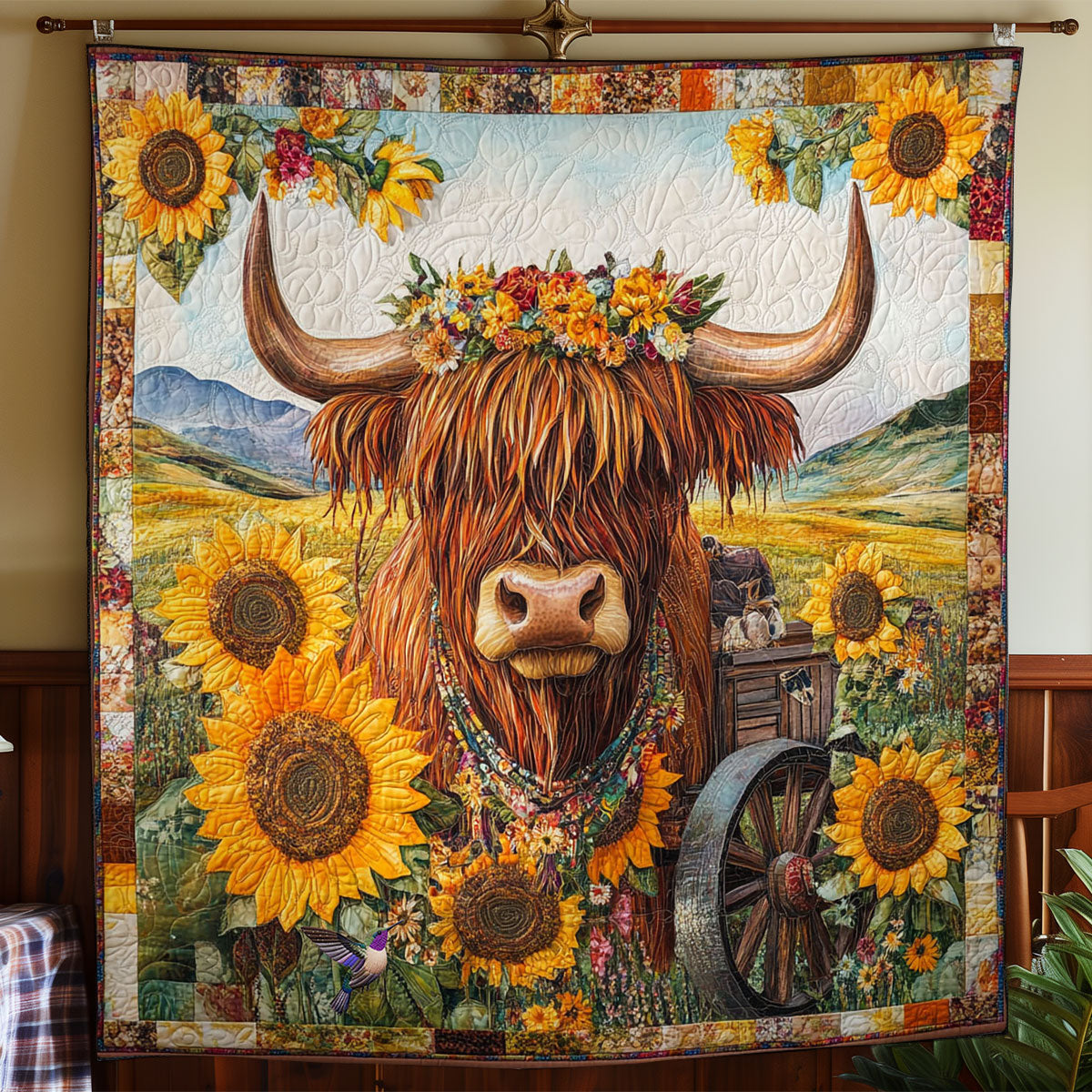 Highland Bull WY2311005CL Quilt