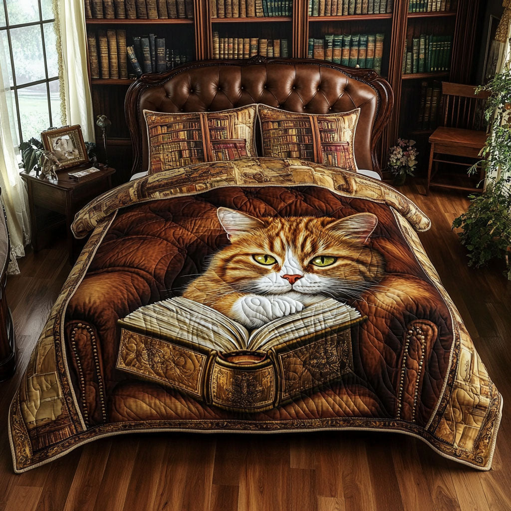 Orange Cat Book WT2702040CL Duvet Cover Set