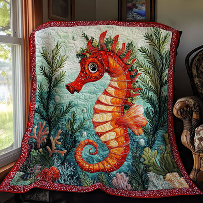 Christmas Seahorse WY1311005CL Quilt