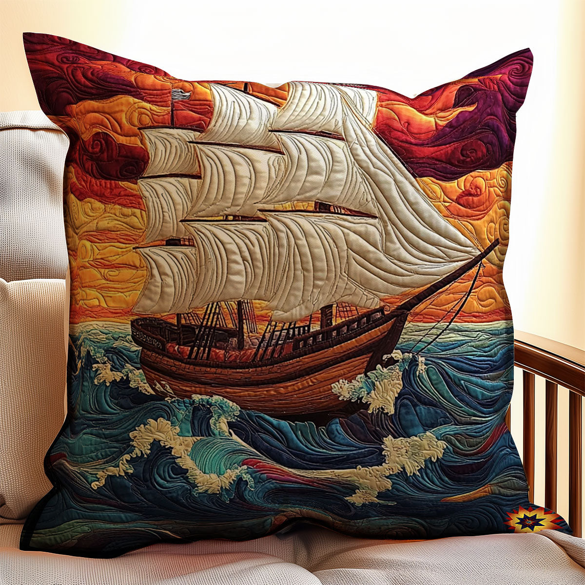 Sailboat WY0612085CL Quilt Pillow Case