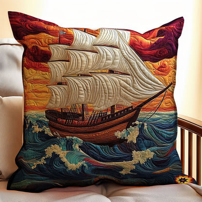 Sailboat WY0612085CL Quilt Pillow Case