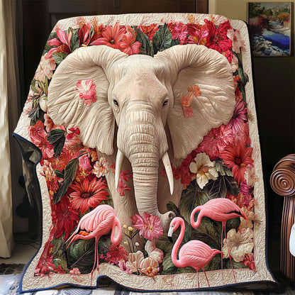 Flamingo And Elephant WY0202018CL Quilt