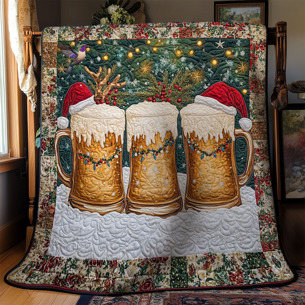 Reindeer Beer WN0512053CL Quilt