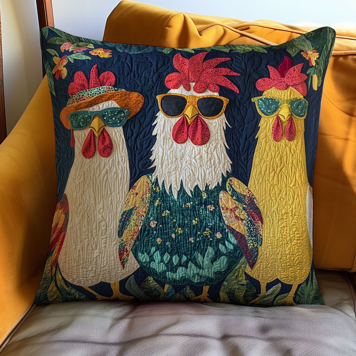 Adventurous Chicken WJ0911030CL Quilt Pillow Case